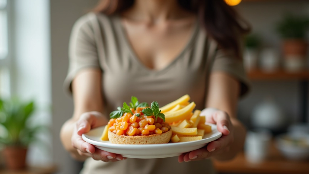 Diferentes tamanhos de porção de alimentos saudáveis em pratos