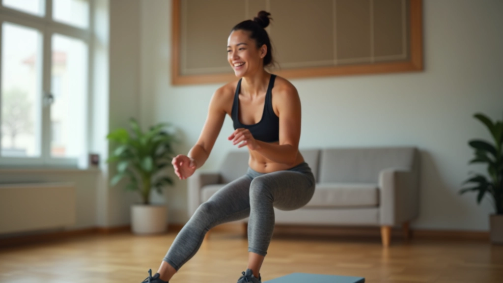 Pessoa em sessão de exercício físico, demonstrando atividade